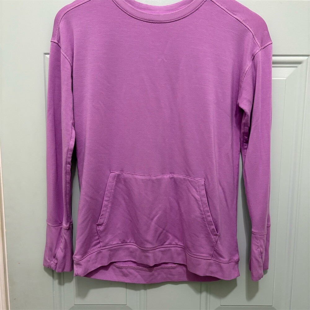 All in Motion Pullover Top Womens XL Purple Long Sleeve Kangaroo Pocket